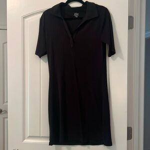 J. Crew perfect fit black knit polo dress, size small